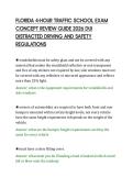 FLORIDA 4-HOUR TRAFFIC SCHOOL EXAM&NewLine;CONCEPT REVIEW GUIDE 2026 DUI&NewLine;DISTRACTED DRIVING AND SAFETY&NewLine;REGULATIONS