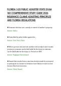 FLORIDA 3-20 PUBLIC ADJUSTER STATE EXAM&NewLine;140 COMPREHENSIVE STUDY GUIDE 2026&NewLine;INSURANCE CLAIMS ADJUSTING PRINCIPLES&NewLine;AND FLORIDA REGULATIONS&NewLine;