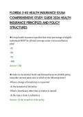 FLORIDA 2-40 HEALTH INSURANCE EXAM&NewLine;COMPREHENSIVE STUDY GUIDE 2026 HEALTH&NewLine;INSURANCE PRINCIPLES AND POLICY&NewLine;STRUCTURES