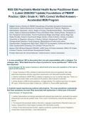 NSG526&sol; NSG 526 Exam 1 &lpar;Latest 2026&sol;2027 Update&rpar; &vert; Complete Exam Questions with Verified Answers and Detailed Rationales &vert; Psychiatric-Mental Health NP&comma; DSM-5 Classification&comma; Defense Mechanisms&comma; Mental Status Exam &vert; A&plus; Graded &vert; Wilkes University