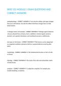 BIOD 331 MODULE 1 EXAM QUESTIONS AND CORRECT ANSWERS