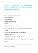 Portage Learning Pathophysiology NURS 231 BIOD 331 Final Exam & module 1-10 EXAM QUESTIONS WITH CORRECT ANSWERS 