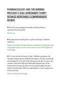 PHARMACOLOGY AND THE NURSING&NewLine;PROCESS 9 2026 ASSESSMENT SCRIPT&NewLine;DETAILED RESPONSES COMPREHENSIVE&NewLine;REVIEW