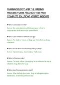 PHARMACOLOGY AND THE NURSING&NewLine;PROCESS 9 2026 PRACTICE TEST PACK&NewLine;COMPLETE SOLUTIONS VERIFIED INSIGHTS