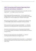 CGFO Accounting and Financial Reporting Exam&NewLine;questions and answers Graded A&plus;