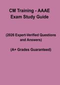 CM Training &ndash; AAAE Certified Member Exam Prep & Study Guide 2026