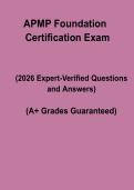 APMP Foundation Certification Exam &ndash; Practice Questions & Study Guide 2026