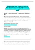 WGU D459 AAN1 TASK 1 COMPLETE SOLUTION 2026&sol;2027 &vert; Nursing Leadership & Management &vert; Western Governors University &vert; Pass Guaranteed - A&plus; Graded&NewLine;&NewLine;