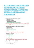 NCCCO RIGGER LEVEL I CERTIFICATION &NewLine;EXAM QUESTION AND CORRECT &NewLine;ANSWERS &lpar;VERIFIED ANSWERS&rpar; PLUS &NewLine;RATIONALES 2026 Q&A INSTANT &NewLine;DOWNLOAD PDF 
