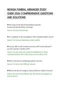 NEVADA FUNERAL ARRANGER STUDY&NewLine;GUIDE 2026 COMPREHENSIVE QUESTIONS&NewLine;AND SOLUTIONS&NewLine;