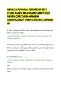 NEVADA FUNERAL ARRANGER TEST&NewLine;STUDY GUIDE 2026 EXAMINATION TEST&NewLine;PAPER QUESTIONS ANSWERS&NewLine;CERTIFICATION PREP MATERIAL GRADED&NewLine;A&plus;