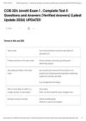COB 204 Jewett Exam 1 &comma; Complete Test &vert;&vert; Questions and Answers &lpar;Verified Answers&rpar; &lpar;Latest Update 2026&rpar; UPDATE&excl;&excl;&NewLine;&NewLine;