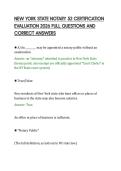 NEW YORK STATE NOTARY 52 CERTIFICATION&NewLine;EVALUATION 2026 FULL QUESTIONS AND&NewLine;CORRECT ANSWERS