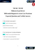 NR569 Midterm Exam Review &vert; Differential Diagnosis in Acute Care Practicum