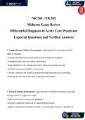 NR569 Midterm Exam Review &vert; Clinical Assessment&comma; Diagnostics & Pathologies