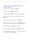 Coding Test Ch 1-4 &lpar;Med 140&rpar; Questions and&NewLine;answers Graded A&plus;