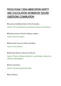 PHCLE EXAM 1 2026 MEDICATION SAFETY&NewLine;AND CALCULATION WORKBOOK SOLVED&NewLine;QUESTIONS COMPILATION