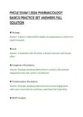 PHCLE EXAM 1 2026 PHARMACOLOGY&NewLine;BASICS PRACTICE SET ANSWERS FULL&NewLine;SOLUTION