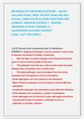 MICROBIOLOGY MIDTERM QUESTIONS &ndash; JERSEY &NewLine;COLLEGE EXAM &vert;&vert; MOST RECENT EXAM 2026-2027 &NewLine;ACTUAL COMPLETE REAL EXAM QUESTIONS AND &NewLine;CORRECT ANSWERS &lpar;EXPERTLY  VERIFIED &NewLine;ANSWERS&rpar; ALREADY GRADED A&plus; &vert;                   &NewLine;GUARANTEED SUCCESS&excl;&excl; NEWEST            