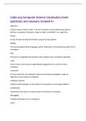 Code&period;org Computer Science Vocabulary Exam&NewLine;questions and answers Graded A&plus;