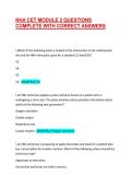 NHA CET MODULE 2 QUESTIONS COMPLETE AND CORRECT ANSWERS &vert; VERIFIED EXAM QUESTIONS