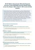 NR547&sol; NR 547 Midterm Study Guide &lpar;Latest 2026&sol;2027 Update&rpar; &vert; Differential Diagnosis&comma; Psychiatric Assessment&comma; DSM-5-TR Criteria&comma; Screening Tools&comma; Lab Interpretation&comma; Anxiety Disorders&comma; Panic Disorder &vert; A&plus; Graded &vert; Chamberlain University