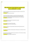 EMT Trauma Exam FISDAP Questions and Answers 2026&sol;2027 &vert; A&plus; Grade Study Guide for EMT Trauma Certification Prep
