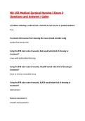 NU 155 Medical-Surgical Nursing I Exam 3 Questions and Answers 2026&sol;27 Updated&vert; Galen