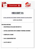 HESI EXIT V2 ACTUAL QUESTIONS WITH CORRECT VERIFIED ANSWERS PLUS EXPLANATION LATEST 2026 UPDATE 
