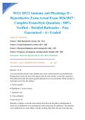 WGU D313 Anatomy and Physiology II &ndash; Reproductive Exam Actual Exam 2026&sol;2027 &vert; Complete Exam-Style Questions &vert; 100&percnt; Verified &ndash; Detailed Rationales &ndash; Pass Guaranteed &ndash; A&plus; Graded&NewLine;&NewLine;