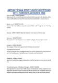 AMT MLT EXAM STUDY GUIDE QUESTIONS WITH CORRECT ANSWERS 2026
