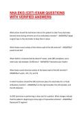NHA EKG &lpar;CET&rpar; EXAM QUESTIONS WITH VERIFIED ANSWERS