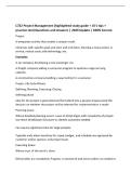 C722 Project Management &lpar;highlighted study guide &plus; JO's tips &plus;
