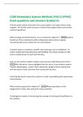 C108 Elementary Science Methods &lpar;YNC1&rpar; &lpar;PYNC&rpar;&NewLine;Exam questions and answers Graded A&plus;
