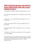 NAMS Certification Questions and Answers &vert;&NewLine;Newest Updated Study Guide with Accurate&NewLine;Solutions &vert; Grade A&plus;