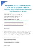 BSN 366 HESI RN Exit Exam V1 Bank Actual Exam 2026&sol;2027 &vert; Complete Exam-Style Questions &vert; 100&percnt; Verified &ndash; Detailed Rationales &ndash; Pass Guaranteed &ndash; A&plus; Graded&NewLine;&NewLine;