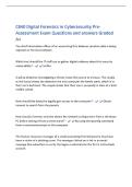 C840 Digital Forensics in Cybersecurity PreAssessment Exam Questions and answers Graded&NewLine;A&plus;