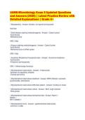 UAMS-Microbiology Exam 5 Updated Questions&NewLine;and Answers &lpar;2026&rpar; &vert; Latest Practice Review with&NewLine;Detailed Explanations &vert; Grade A&plus;