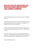NHA CET &num;4 STUDY QUESTIONS&comma; EKG PRACTICE EXAM COMPLETE WITH 100&percnt; CORRECT ANSWERS