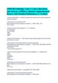 UAMS-Microbiology Exam 4 Latest Questions&NewLine;and Answers &lpar;2026&rpar; &vert; Updated Comprehensive&NewLine;Review with Detailed Rationales &vert; A&plus; Verified