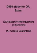 D080 Study for OA &ndash; Organizational Behavior Objective Assessment Practice & Review Guide 2026