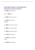 Delta Flight Attendant Training 2026 Exam&NewLine;questions and answers Graded A&plus;
