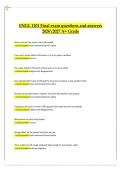 ENGL 1101 Final Exam Questions and Answers 2026&sol;2027 &vert; A&plus; Grade Study Guide for English Composition and Writing Skills