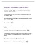 Delta Exam questions and answers Graded A&plus;