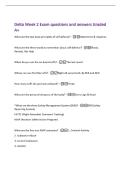 Delta Week 2 Exam questions and answers Graded&NewLine;A&plus;