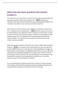 Delta interview Exam questions and answers&NewLine;Graded A&plus;