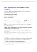 delta interview Exam questions and answers&NewLine;Graded A&plus;