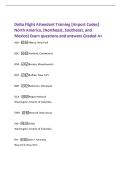 Delta Flight Attendant Training &lbrack;Airport Codes&rsqb;&NewLine;North America&comma; &lpar;Northeast&comma; Southeast&comma; and&NewLine;Mexico&rpar; Exam questions and answers Graded A&plus;