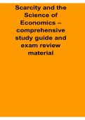 Scarcity and the Science of Economics Comprehensive Study Guide and Exam Review Material 2025&sol; 2026