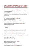 ANATOMY AND PHYSIOLOGY- 2026 EXAM 2 QUESTIONS WITH 100&percnt; CORRECT ANSWERS
